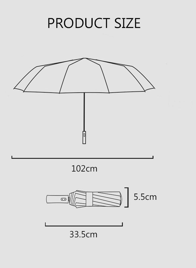 DUNISO Portable Windproof Folding Travel Umbrella With LED Flashlight Anti-UV Sun And Rain Umbrellas For Women And Men - Image 4