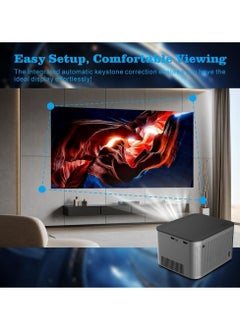 Generic Home Projector, 1080p Full HD Home Cinema Projector, Electronic Focus Android Projector, Multifunctional Home Theater With Fast And Stable Connection For Home Office, (1pc, Grey)  - Image 5