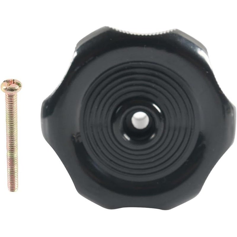 8 Inch Shaft Travel Trailer Window Vent Latch Knob 2 1 4 Inch Diameter Black RV Hardware with Screw Interior Accessories for RV Camper - Image 1