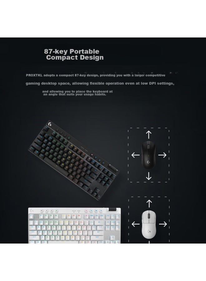 G Logitech Pro X Tkl Gaming Mechanical Keyboard, Wireless Keyboard, Black, Red Switch, Linear Switch, 87-key Compact Design - Image 5