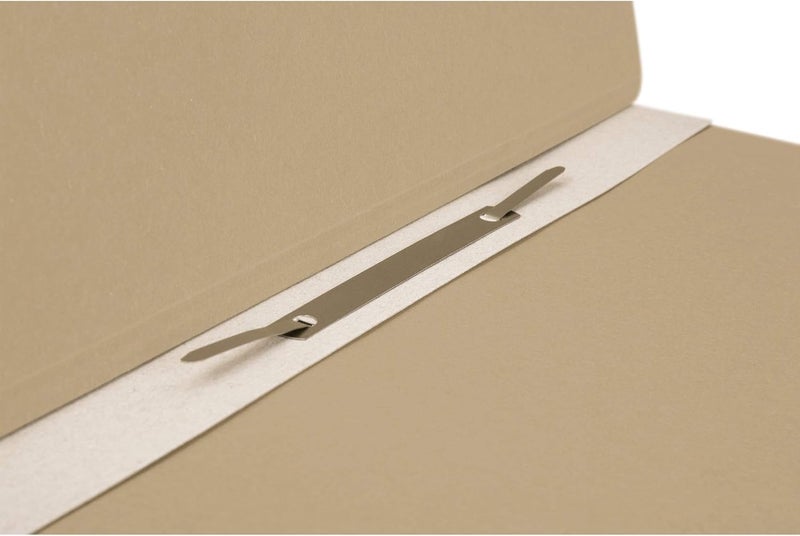 FALKEN Exacompta - Ref 80000508001F - - Eyelet Top-Down Flat Files - A4 (210 x 297mm) in Size, 250gsm Recycled Manilla, Half Cover for Identification - Grey (Pack of 50) - Image 3