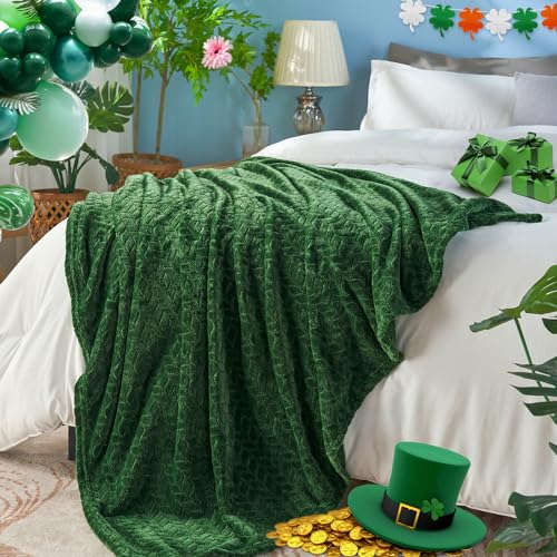 inhand Fleece Twin Blanket for Bed Green Throw Blanket for Couch Super Soft Cozy Warm Blankets and Throws Lightweight Fuzzy Large Blanket for Sofa Bed Office,60x90 inches - Image 3