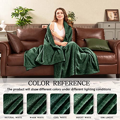 inhand Fleece Twin Blanket for Bed Green Throw Blanket for Couch Super Soft Cozy Warm Blankets and Throws Lightweight Fuzzy Large Blanket for Sofa Bed Office,60x90 inches - Image 5