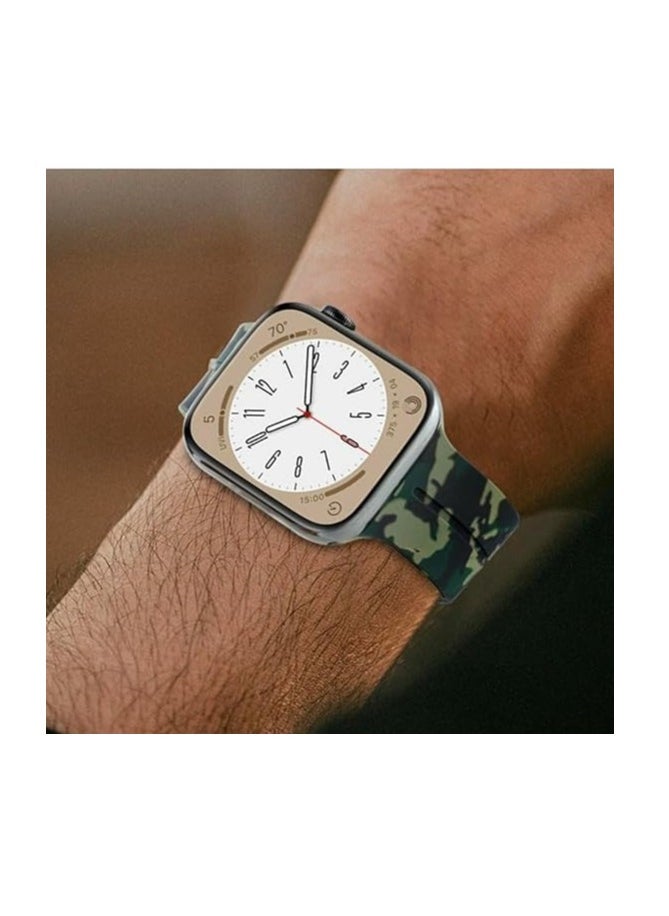 ten.tech - TenTech Silicone Magnetic Sports Band for Apple Watch Ultra/Ultra 2, Size 49mm 45mm 44mm 42, Soft Band for iWatch Series 9/8/7/6/5/4/3/2/1/SE - Army Green - Image 1