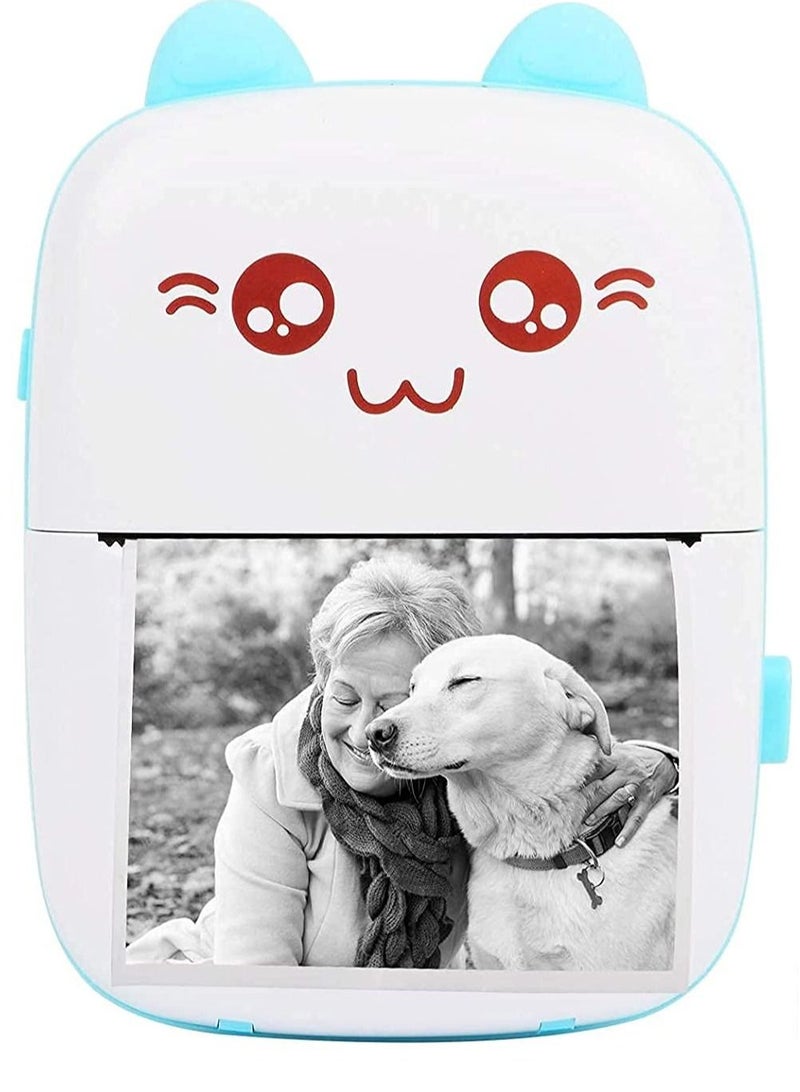 Portable Mini Pocket Printer Cute Thermal Printer with Thermal Printing Paper USB Cable for Note Photo Web Document Printing - Image 1