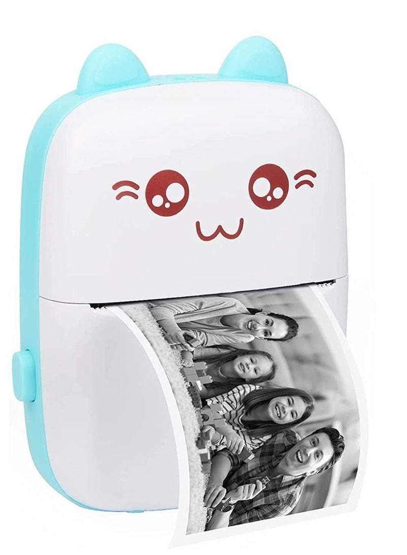Portable Mini Pocket Printer Cute Thermal Printer with Thermal Printing Paper USB Cable for Note Photo Web Document Printing - Image 5