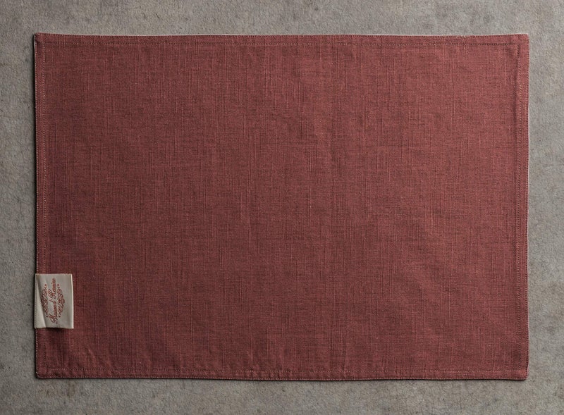Maison d' Hermine Maison d' Hermine Cloth Placemat 100% Cotton Set of 4 Decorative Washable Place Mats Table Placemat  Dining  Kitchen  Parties & Camping  Holy Jouy - Brown -Thanksgiving/Christmas  - Image 2