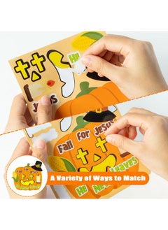CY2SIDE Fall Religious Pumpkin Stickers - 40Pcs Jesus Pumpkin Make A Face Stickers Games For Kids School Reward Make Your Own Christian Pumpkin Stickers Fall Thanksgiving Party Favors Diy Pumpkin Game  - Image 4
