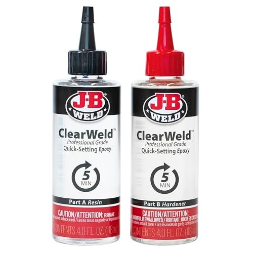 J-B Weld 50240 8 oz Pro Size ClearWeld 5 Minute Set Epoxy - Image 2