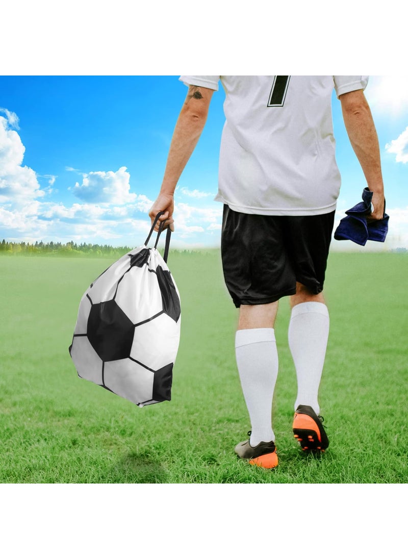 Reginary Reginary 12 Pcs Soccer Party Favor Bags Kid Large Soccer Drawstring Backpack Bag Sport Football Candy Snack Treat Party favor Football Goodie Supplies for Boy Girl 134 x 17 Inch  - Image 4
