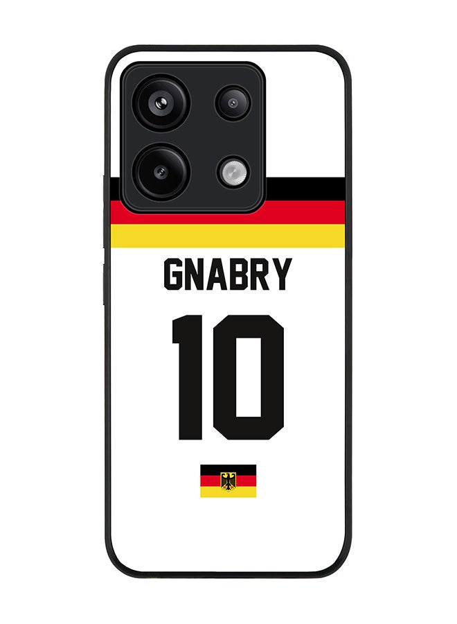 Stylizedd Rugged Black Edge Case for Xiaomi Redmi Note 13 Pro 5G, Slim fit Case Thin Cover -  Football Team - Germany, Player Name - Gnabry - Image 1