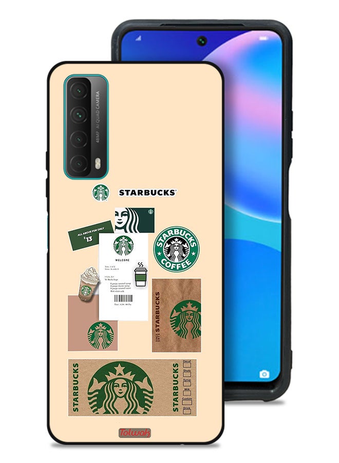 Tolwak Huawei P smart (2021) Protective Case Cover Coffee Sticker - Image 1