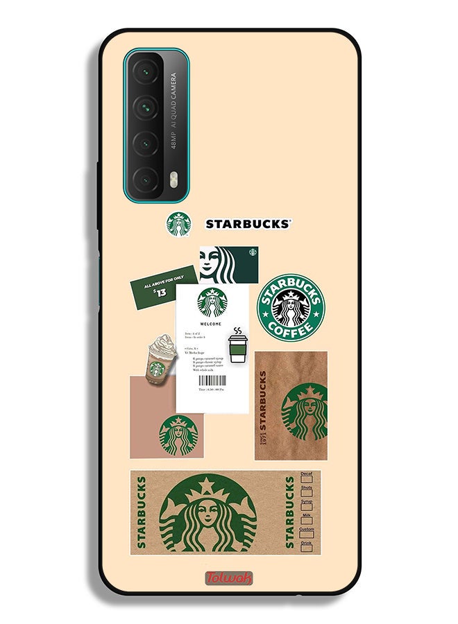 Tolwak Huawei P smart (2021) Protective Case Cover Coffee Sticker - Image 2