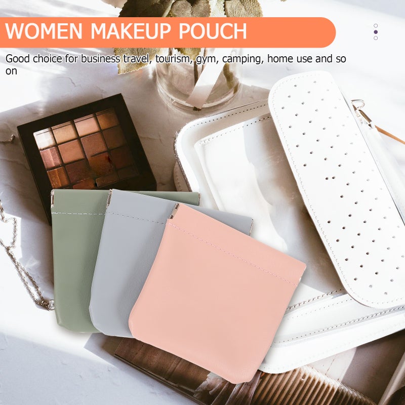 Travel Makeup Pouch, Portable Cosmetic Bags for Women with Durable PU Leather Material - Image 5