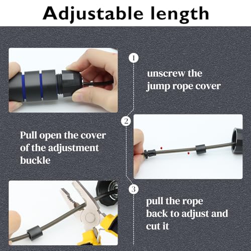 Xnluothsk 24 Pack Jump Ropes, Tangle-Free Speed Jumping Ropes with Foam Handles for Women Men, Adjustable Skipping Ropes for Fitness Workout Slim Body - Image 4
