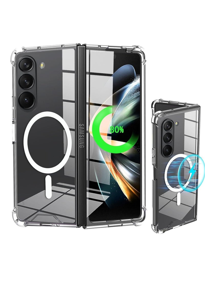 Houmt Samsung Galaxy Z Fold 6 Case Cover Magsafe Case Support Wireless Charging Hard PC Shockproof Anti Scratch Clear Protective Case Cover for Galaxy Z Fold 6  - Image 1