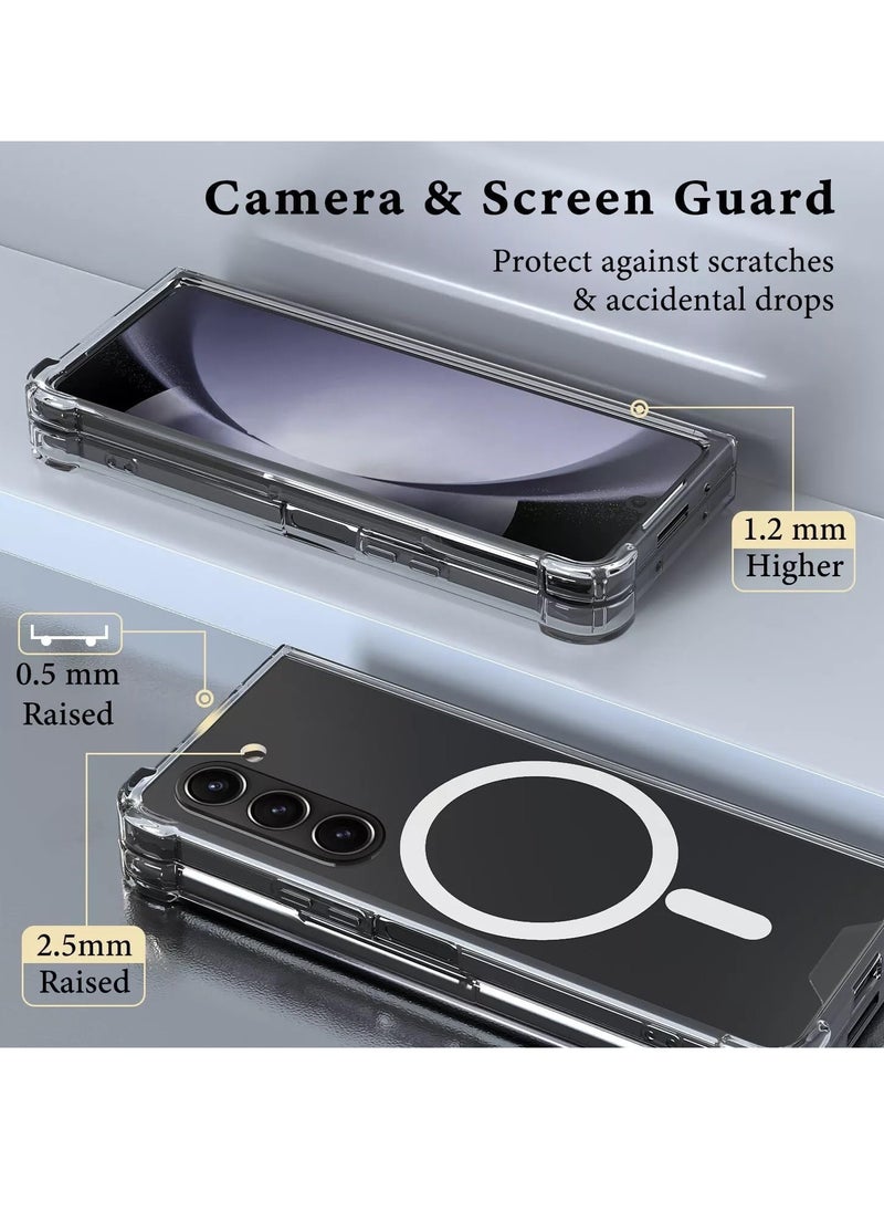 Houmt Samsung Galaxy Z Fold 6 Case Cover Magsafe Case Support Wireless Charging Hard PC Shockproof Anti Scratch Clear Protective Case Cover for Galaxy Z Fold 6  - Image 4