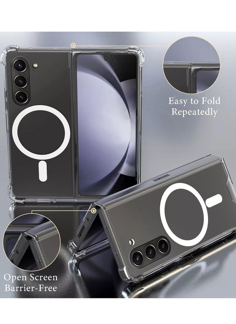 Houmt Samsung Galaxy Z Fold 6 Case Cover Magsafe Case Support Wireless Charging Hard PC Shockproof Anti Scratch Clear Protective Case Cover for Galaxy Z Fold 6  - Image 5