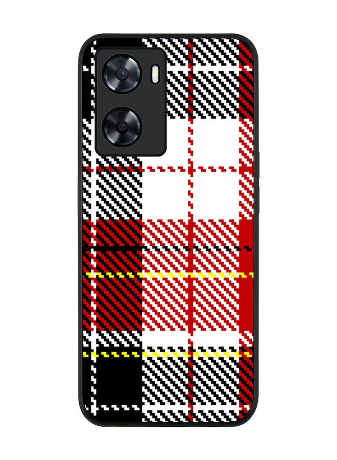 Stylizedd Rugged Black edge case for Oppo A57 4G/Oppo A77 4G/Oppo A77s Slim fit Soft Case Flexible Rubber Edges Anti Drop TPU Gel Thin Cover - English Flannel - Image 1