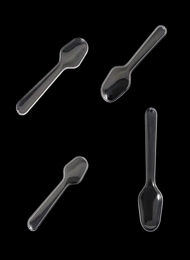 Honbay 200PCS Disposable Tasting Spoons Small Plastic Sampling Spoons Clear Mini Food Ice Cream Spoons for Food Trucks Parties and Events - Image 3