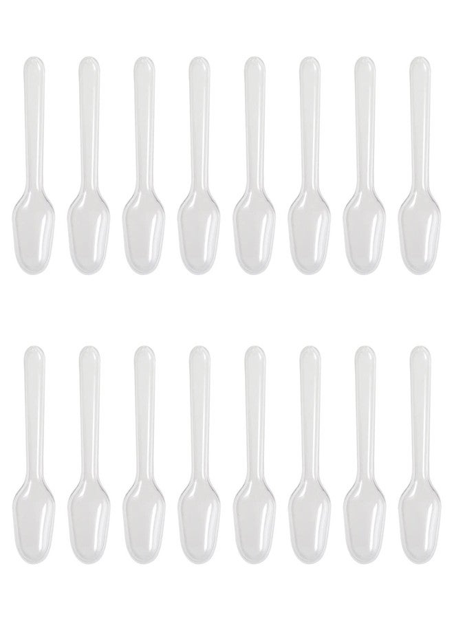 Honbay 200PCS Disposable Tasting Spoons Small Plastic Sampling Spoons Clear Mini Food Ice Cream Spoons for Food Trucks Parties and Events - Image 1