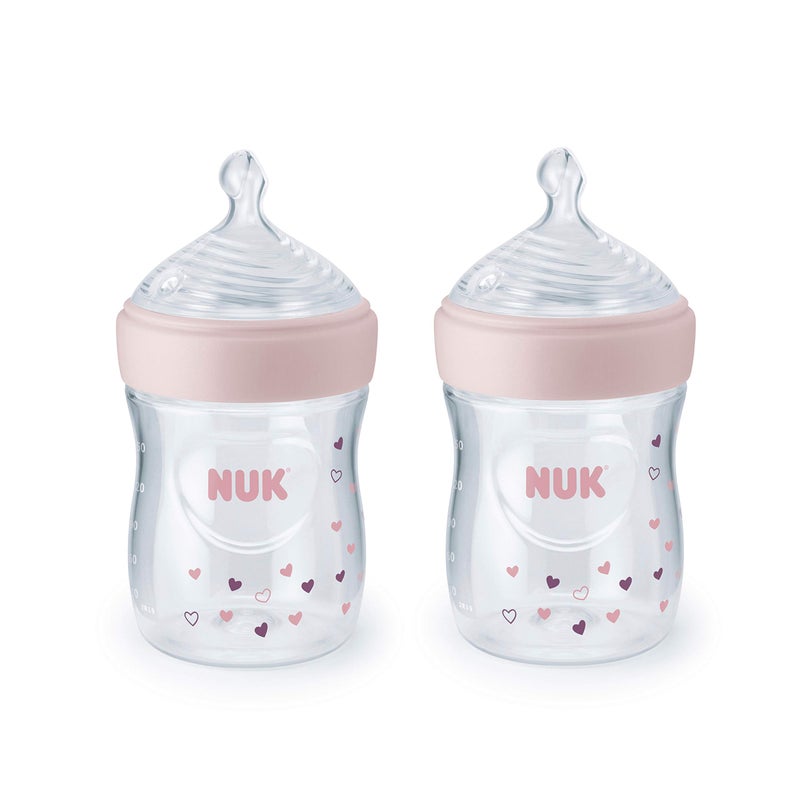 NUK Simply Natural Baby Bottle, 5 Oz, 2 Pack - Image 1