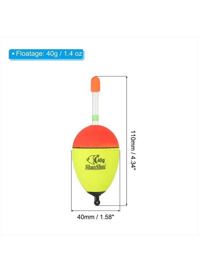 PATIKIL 1.4oz Fishing Bobbers, 10 Pack EVA Fishing Float for Saltwater Freshwater Fishing, Yellow  - Image 2