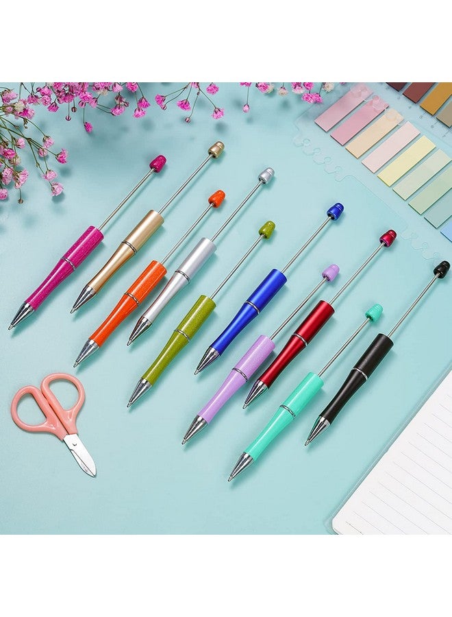 jiebor 50Pcs Beadable Pens Plastic Bead Pen Black Ink Ballpoint Pens Diy Pens Cute Cool Pens For Journaling Students Teacher Bridal Graduation Gift Office Supplies - Image 2