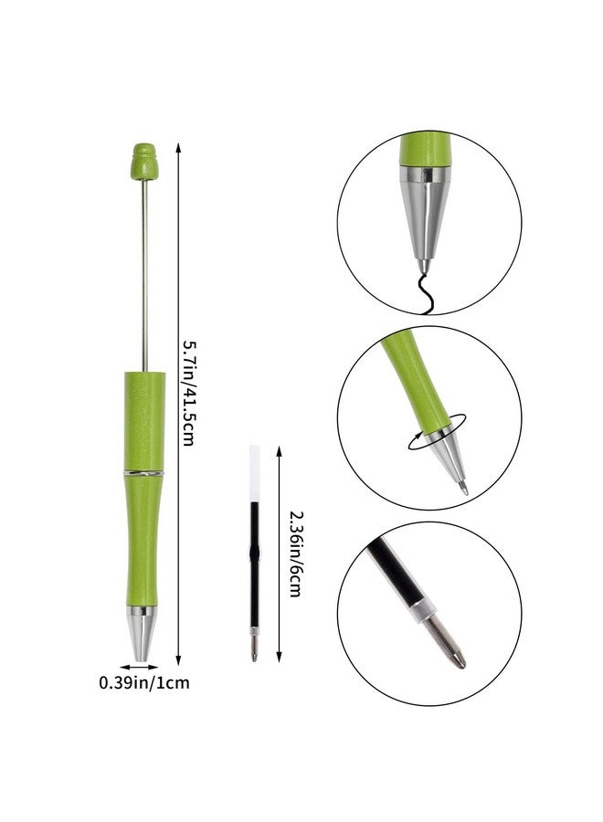 jiebor 50Pcs Beadable Pens Plastic Bead Pen Black Ink Ballpoint Pens Diy Pens Cute Cool Pens For Journaling Students Teacher Bridal Graduation Gift Office Supplies - Image 4