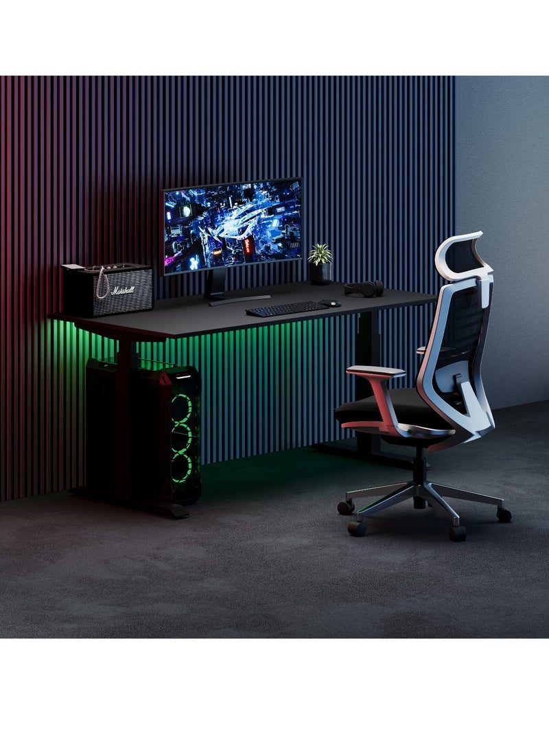 WORKSPACE Home Office Spirit Chair High Back White Frame Ergonomic Mesh Chair for Comfortable Workspace - Image 2