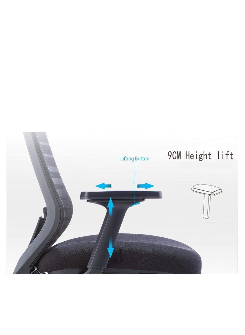 WORKSPACE Home Office Spirit Chair High Back White Frame Ergonomic Mesh Chair for Comfortable Workspace - Image 4