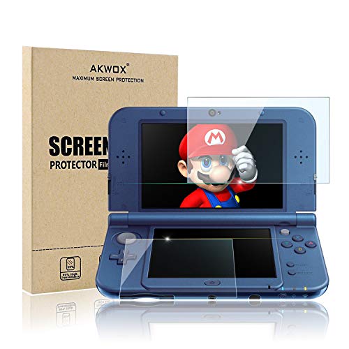 AKWOX (4-Pack) Screen Protector for Nintendo 3DS XL, HD Clear Crystal PET Screen Protective Filter for Nintendo 3DS XL with Anti-Bubble and Anti-Fingerprint - Image 1