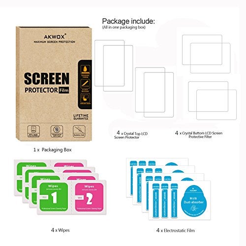 AKWOX (4-Pack) Screen Protector for Nintendo 3DS XL, HD Clear Crystal PET Screen Protective Filter for Nintendo 3DS XL with Anti-Bubble and Anti-Fingerprint - Image 4