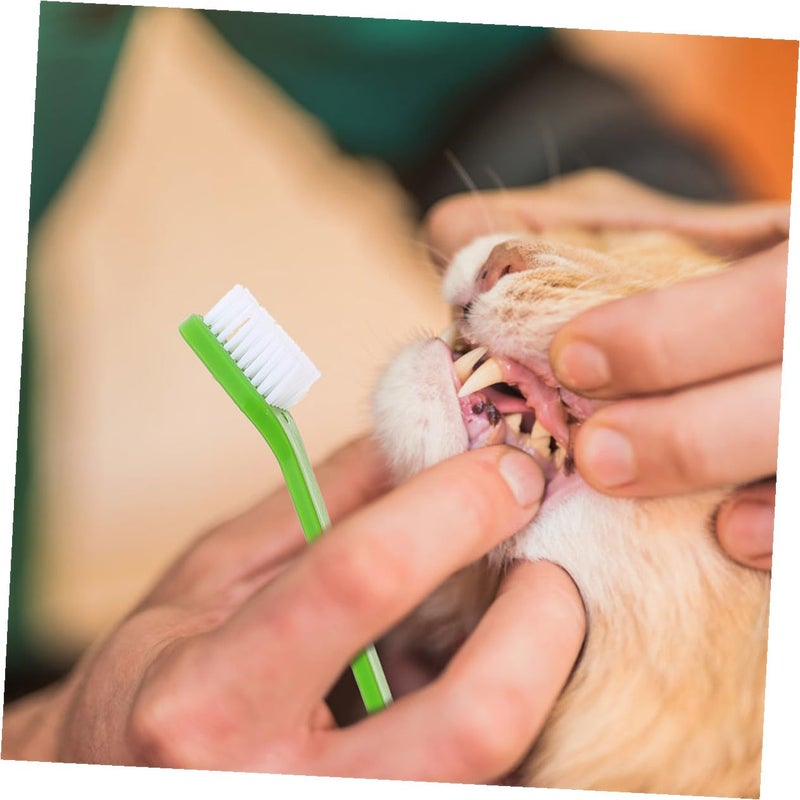8 Piece Dual Head Pet Toothbrush for Large and Small Dogs with Soft Bristles - Image 3