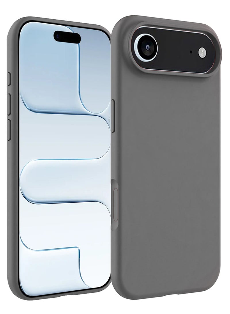 CATANES Liquid Silicone Protective Phone Case for iPhone 17 Air , Soft Anti-Scratch Microfiber Lining Utra Slim Drop Protection Phone Cover - Dark Grey - Image 4