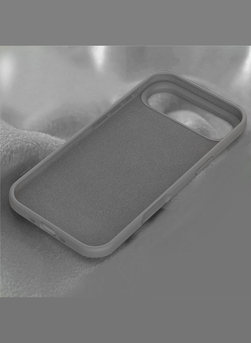 CATANES Liquid Silicone Protective Phone Case for iPhone 17 Air , Soft Anti-Scratch Microfiber Lining Utra Slim Drop Protection Phone Cover - Dark Grey - Image 5