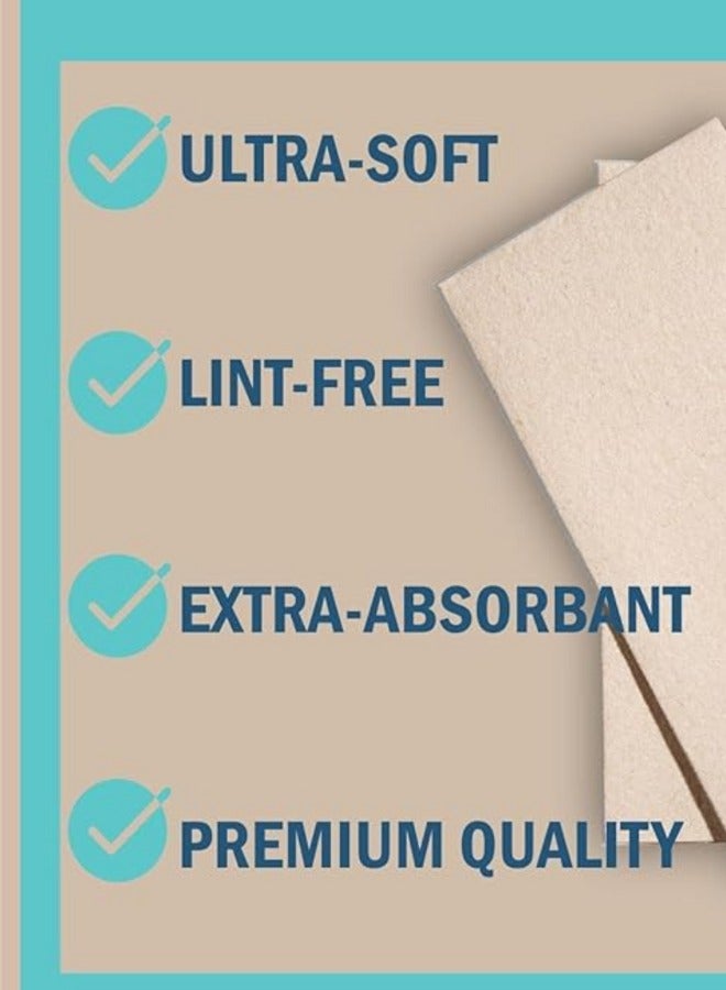 Halapack 500 Pcs Halapack 2 Ply Brown Cocktail Napkins Disposable Eco-Friendly  Linen Square Shape  33 x 33 cm Daily Use, Party or Wedding - Image 3