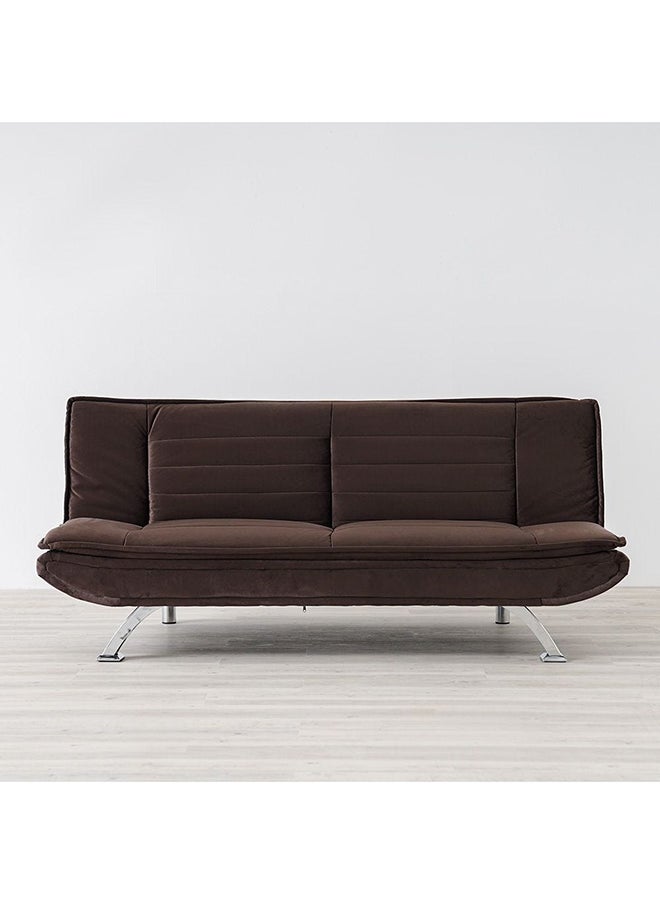 DANUBE HOME أريكة سرير قابلة للتحويل من القماش بثلاثة مقاعد إلى سرير مريح لغرفة المعيشة، مقاس L 184x88x84 سم، لون شوكولاتة  - Image 3
