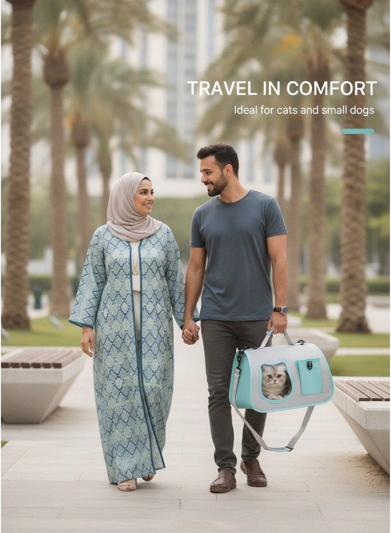 الحيوانات الأليفة حقيبة الكتف حقيبة يد قابلة للطي حقيبة الكلب التهوية البصرية حقيبة الحيوانات الأليفة - Image 4