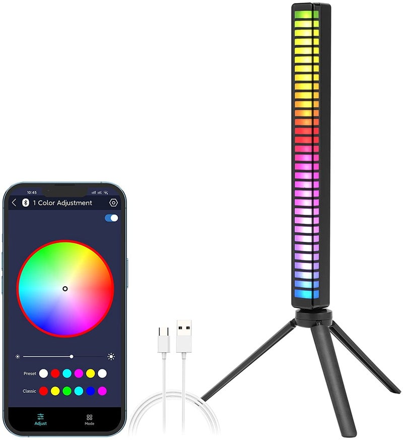 Deoxys Deoxys Rhythm Recognition Light RGB Audio Led Sound Reactive Led Bar Music Level Control Rhythm Lights for Car Gaming Movies PC TV Room Decoration Desktop DJ Studio  - Image 1