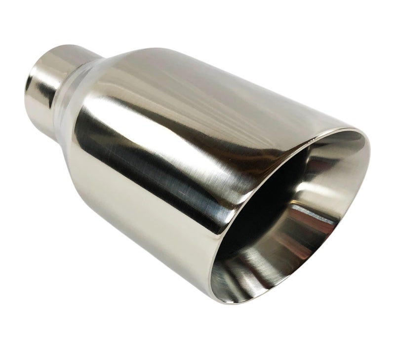 Exhaust Tip 300 Inlet 400 Outlet 800 long WBOSS4008300DWSS Slant Angle 304 Stainless Steel Wesdon Exhaust Tip