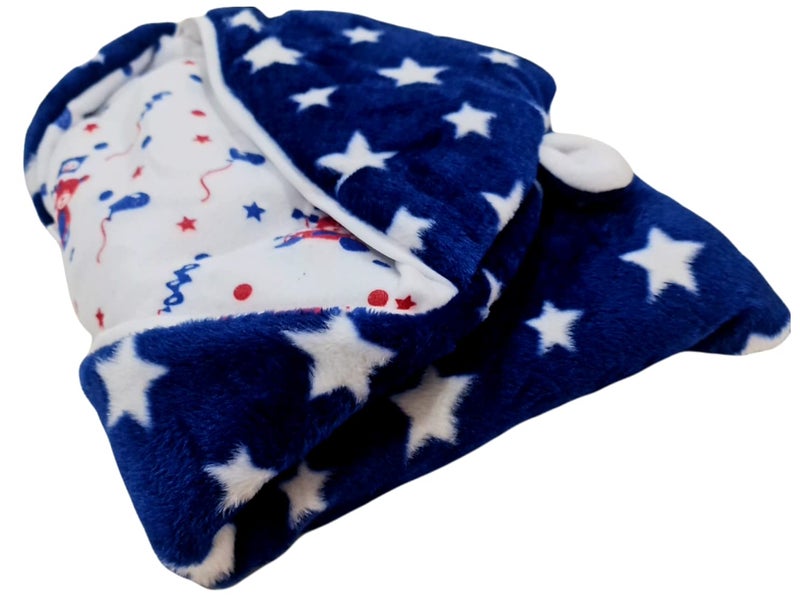 First Kick Baby Blankets New Born Pack of Hooded Velvet Supersoft Durable 3 Layered Quilt Blanket for Baby Boy and Baby Girl - Image 4