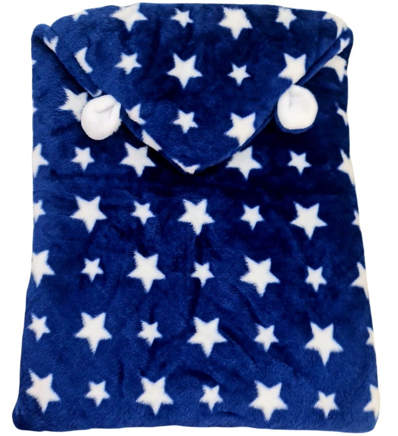 First Kick Baby Blankets New Born Pack of Hooded Velvet Supersoft Durable 3 Layered Quilt Blanket for Baby Boy and Baby Girl - Image 2