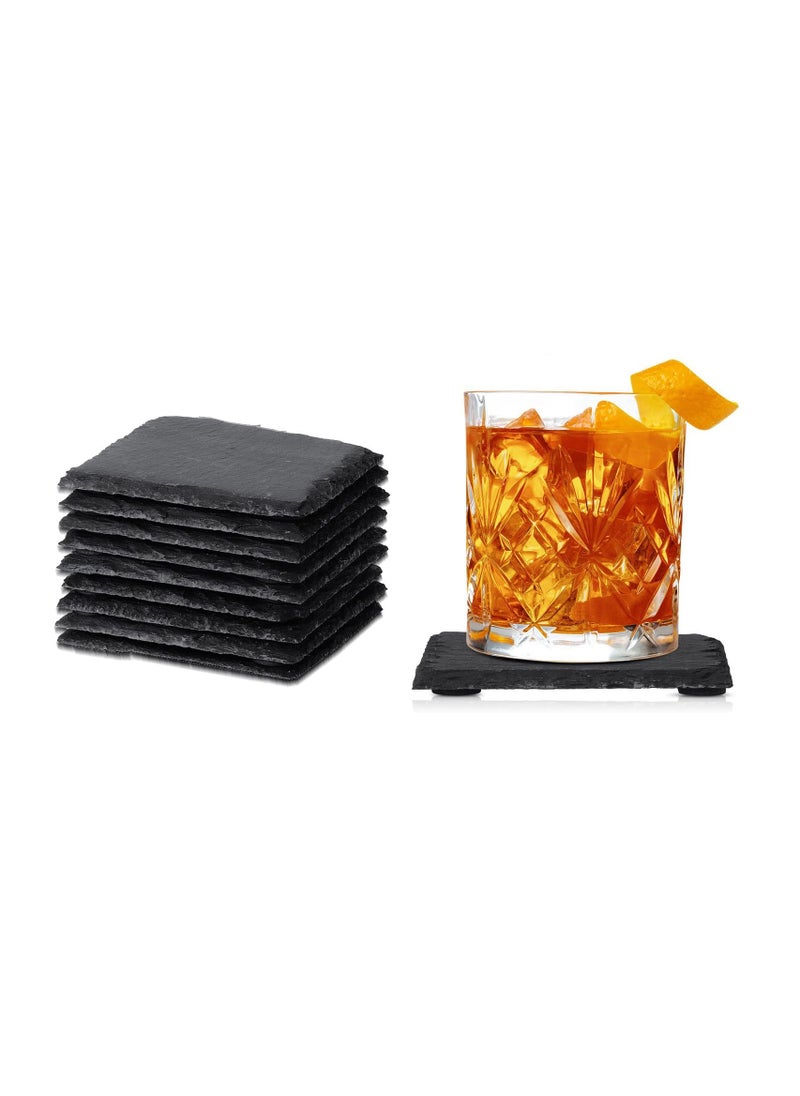 10 Pieces Slate Coasters Bulk, 4 x 4 Inch Black Stone Coasters Square Cup Coasters Set, Glass Coasters Cup Coaster for Drinks Table Kitchen Home Table Decor Supplies - pzsku/ZF2C2DF84A60015614155Z/45/_/1678785635/482fe16d-53b0-43cd-8121-99e411a70b96