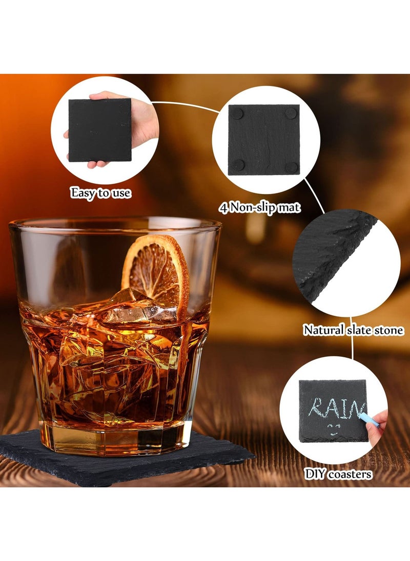 10 Pieces Slate Coasters Bulk, 4 x 4 Inch Black Stone Coasters Square Cup Coasters Set, Glass Coasters Cup Coaster for Drinks Table Kitchen Home Table Decor Supplies - pzsku/ZF2C2DF84A60015614155Z/45/_/1678785637/f254d599-4c0f-4489-84d7-475115e507b0