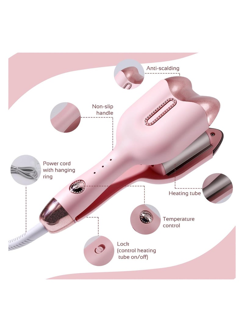 general Curling iron, 32mm (1.25'') Ceramic Tourmaline 2 bucket curling iron with three temperature controls, curling tool purple - Image 2