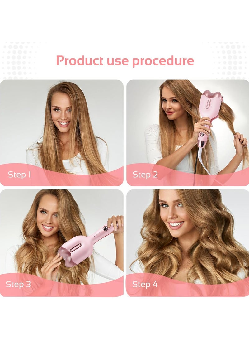 general Curling iron, 32mm (1.25'') Ceramic Tourmaline 2 bucket curling iron with three temperature controls, curling tool purple - Image 3