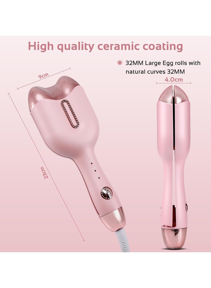 general Curling iron, 32mm (1.25'') Ceramic Tourmaline 2 bucket curling iron with three temperature controls, curling tool purple - Image 4