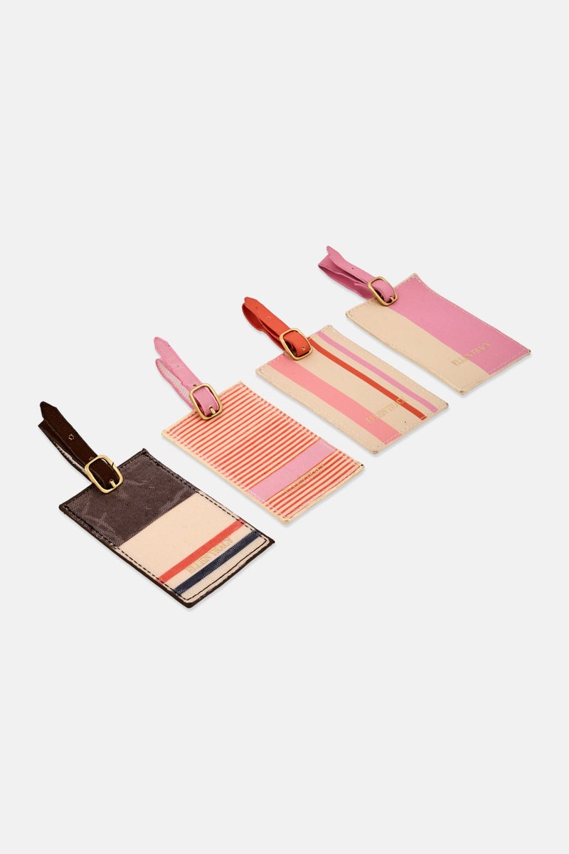 ELLEN TRACY 4 Pieces Brand Logo Luggage Tag Set, Multicolor - Image 3