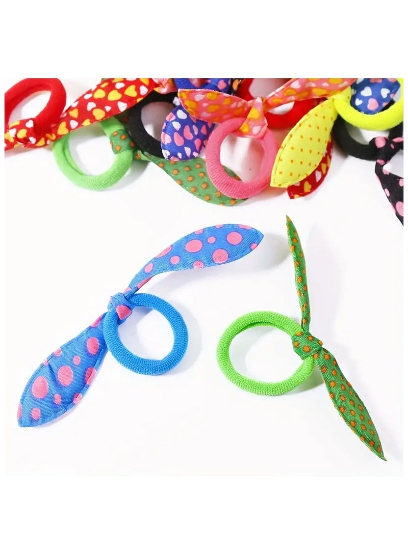 50 قطعة من ربطات الشعر المطاطية وأشرطة آذان الأرانب وربطات الشعر المطاطية اللطيفة وإكسسوارات الشعر والزينة - Image 2